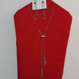 BCBGENERATION Women's Rhodium Necklace & Earring.
